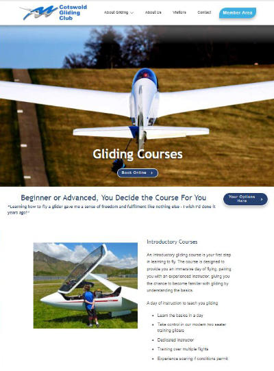 Learn to fly gliders at Costwold Gliding Club